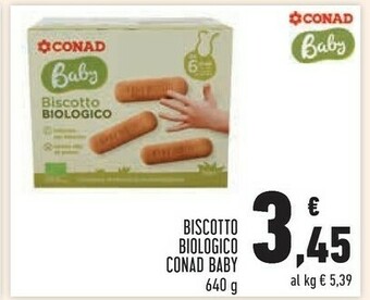 Conad Conad biscotto biologico baby offerta