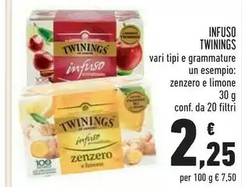 Conad Infuso aromatizzato limone e zenzero 30 g(ml) offerta