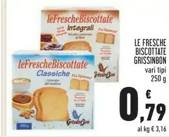 Conad Le fresche biscottate con farina integrale 250 g(ml) offerta