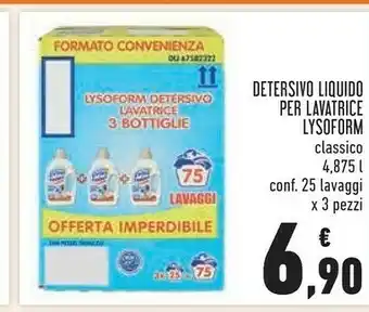 Conad Detersivo liquido per lavatrice classico 4.875 l offerta