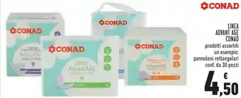 Conad Conad pannolini rettangolari 30 pezzi offerta