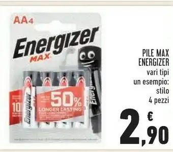 Conad Pile max stilo 4 pezzi offerta