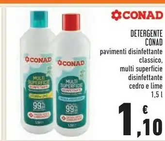Conad Conad detergente pavimenti 1500 ml offerta