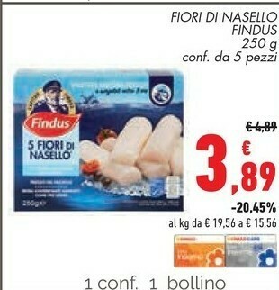 Conad 5 fiori di nasello 250 g(ml) offerta