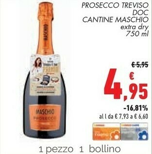 Conad Cantine maschio - prosecco 750 g(ml) offerta