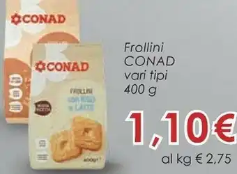 Conad Conad - frollini con yogurt e miele alimentum conad 400 g(ml) offerta