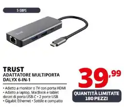 Comet TRUST adattatore multiporta DALYX 6-IN-1 offerta