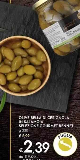Bennet Olive bella di cerignola in salamoia selezione gourmet BENNET offerta