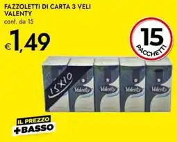 Bennet Fazzoletti di carta 3 veli VALENTY offerta