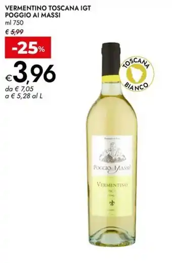 Bennet Vermentino toscana igt POGGIO AI MASSI offerta
