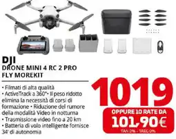 Comet DJI Drone mini 4 rc 2 pro fly morekit offerta