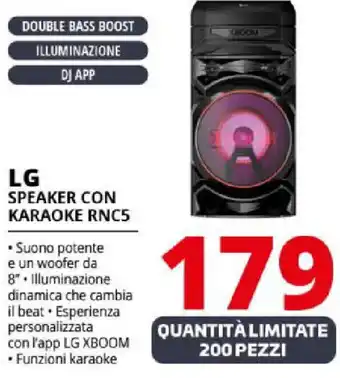 Comet LG Speaker con karaoke RNC5 offerta
