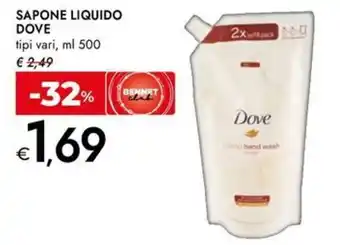 Bennet Sapone liquido DOVE offerta