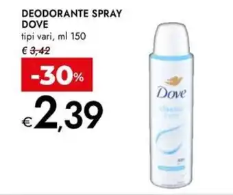 Bennet Deodorante spray DOVE offerta