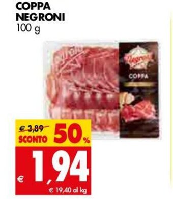 Tigros Negroni Coppa 100g offerta