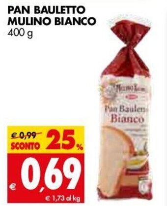 Tigros Mulino Bianco Pan Bauletto 400 g offerta