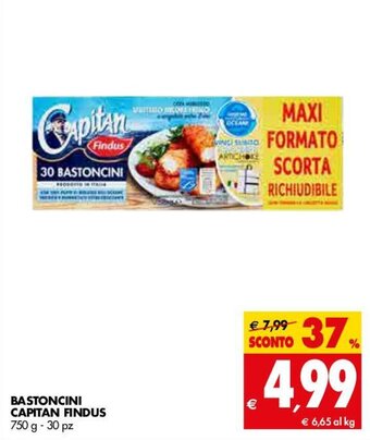 Tigros Capitan Findus Bastoncini 750 g 30 pz offerta