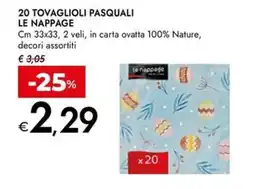 Bennet 20 Tovaglioli pasquali LE NAPPAGE offerta