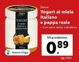 Lidl Deluxe Yogurt al miele italiano e pappa reale offerta