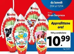 Lidl Kinder Gran Sorpresa offerta