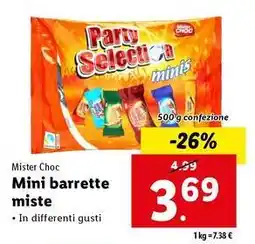 Lidl Mister Choc Mini barrette miste offerta