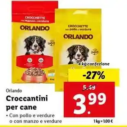 Lidl Orlando Croccantini per cane offerta