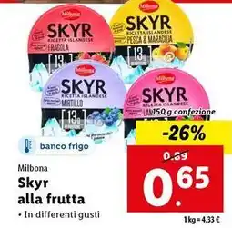 Lidl Milbona Skyr alla frutta offerta