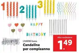 Lidl Livarno home candeline per compleanno offerta