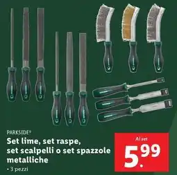 Lidl PARKSIDE Set lime, set raspe, set scalpelli o set spazzole metalliche offerta