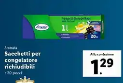 Lidl Aromata Sacchetti per congelatore richiudibili offerta