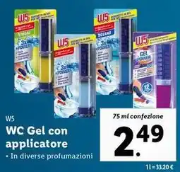 Lidl W5 WC Gel con applicatore offerta