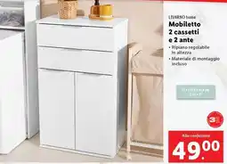 Lidl LIVARNO home Mobiletto 2 cassetti e 2 ante offerta