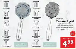 Lidl LIVARNO home Doccetta 5 getti offerta