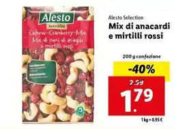 Lidl Alesto selection cashew-cranberry-mix mix di noci di acagiu offerta