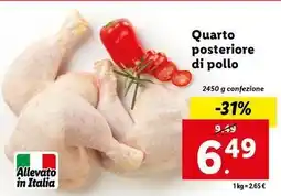 Lidl Quarto posteriore di pollo offerta