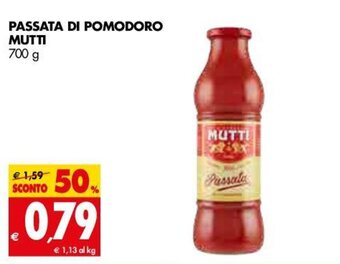 Tigros Mutti Passata Di Pomodoro 700 g offerta