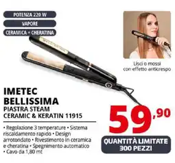 Comet IMETEC BELLISSIMA PIASTRA STEAM CERAMIC & KERATIN 11915 offerta