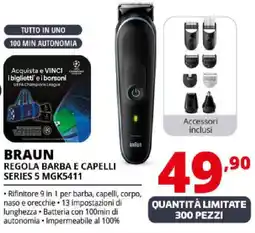 Comet BRAUN REGOLA BARBA E CAPELLI SERIES 5 MGK5411 offerta