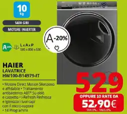 Comet HAIER LAVATRICE HW100-B14979-IT offerta