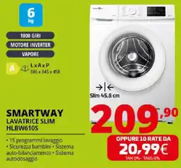Comet SMARTWAY LAVATRICE SLIM HLBW610S offerta