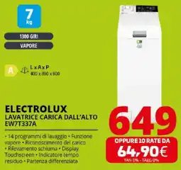 Comet ELECTROLUX LAVATRICE CARICA DALL'ALTO EW7T337A offerta