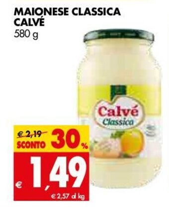 Tigros Calvè Maionese Classica 580g offerta