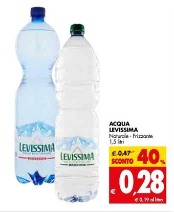 Tigros Levissima Acqua Naturale/Frizzante 1.5 Litri offerta