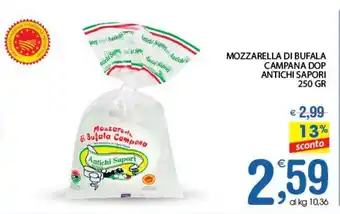 Qui Discount Mozzarella di bufala campana dop ANTICHI SAPORI offerta