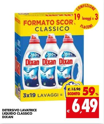 Tigros Dixan Detersivo Lavatrice Liquido Classico offerta