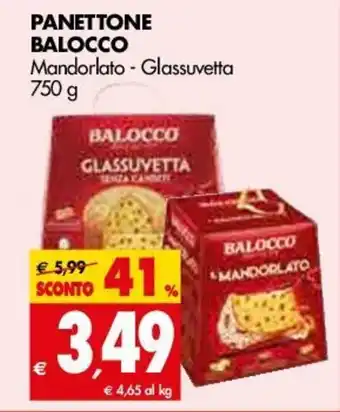 Tigros Balocco Panettone Mandorlato - Glassuvetta 750 g offerta