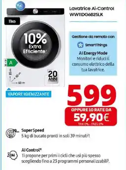 Comet Lavatrice Ai-Control WW11DG6B25LK offerta