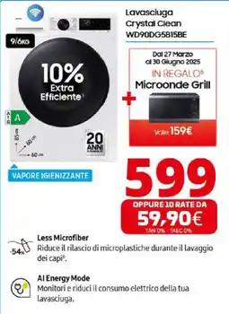 Lavasciuga Crystal Clean WD90DG5B15BE