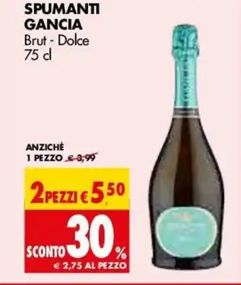 Tigros Gancia Spumanti 75cl offerta