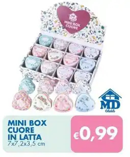 MD Discount Mini box cuore in latta offerta